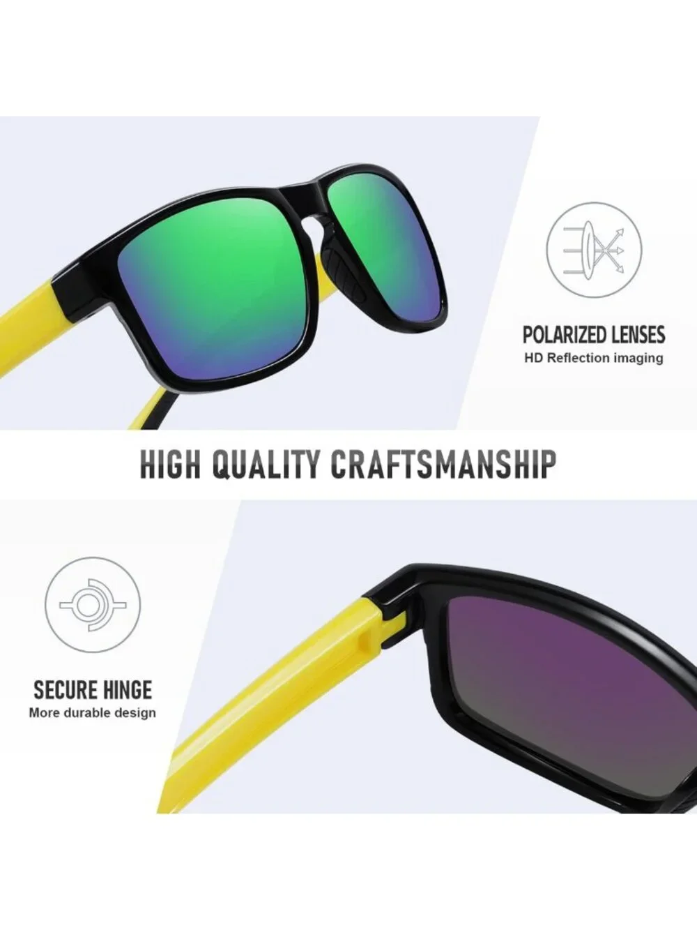 Unisex Polarized Sports Sunglasses - UV Protection, Unbreakable, Ideal for